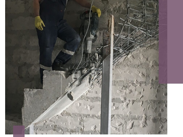 Демонтаж металлических и бетонных лестниц в Колпине
