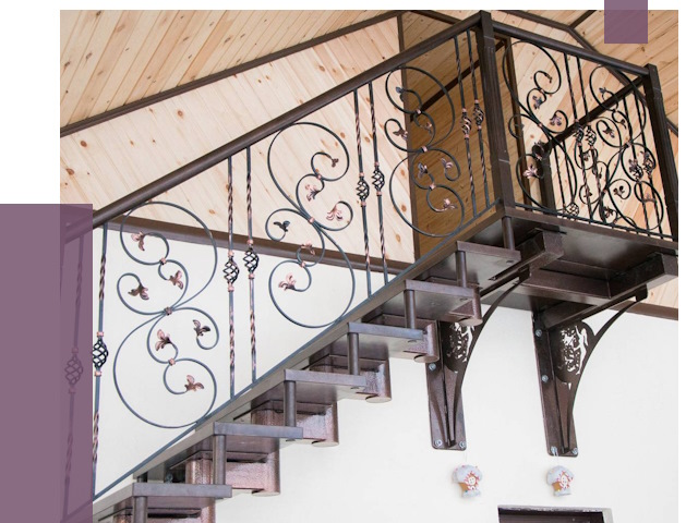 Кованые лестницы в Колпине от 80457 руб. под ключ