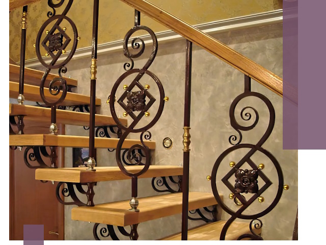 Изготовление кованых лестниц под ключ в Колпине