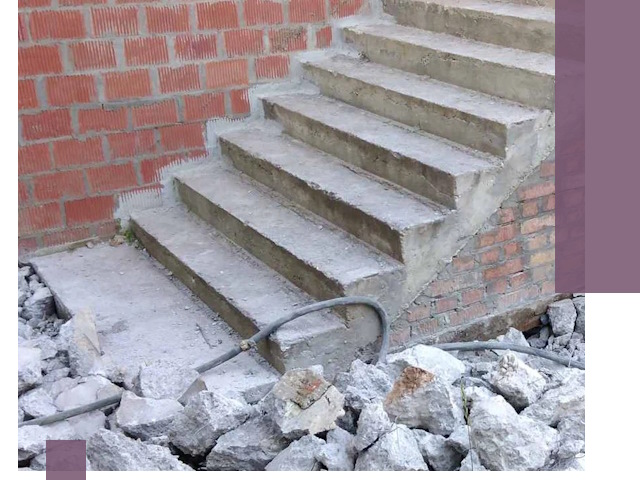 Демонтаж бетонных лестниц в Колпине: быстро и безопасно