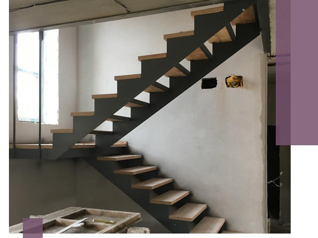 Изготовление лестниц на металлокаркасе в Колпине от производителя