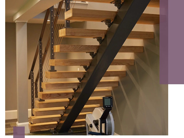 Лестницы на монокосоурах под ключ в Колпине - изготовление и монтаж