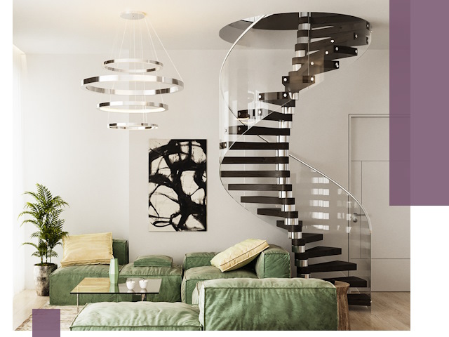 Лестницы для двухуровневой квартиры в Колпине — изготовление и монтаж