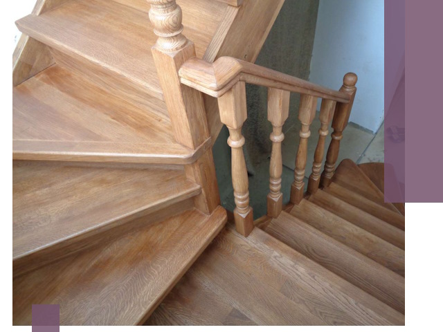 Дубовые лестницы под ключ в Колпине: изготовление и монтаж