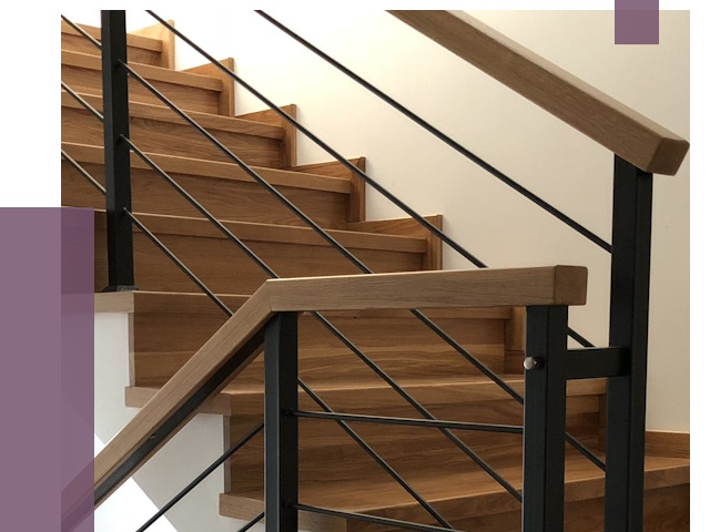 Обшивка металлической лестницы деревом в Колпине от 4384 руб. 