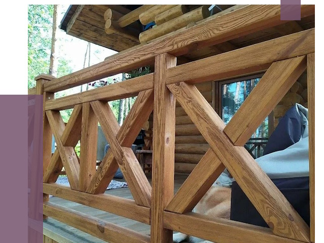 Деревянные перила под ключ в Колпине от 7736 руб. 