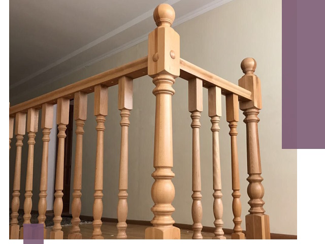 Деревянные перила на заказ в Колпине: монтаж и изготовление