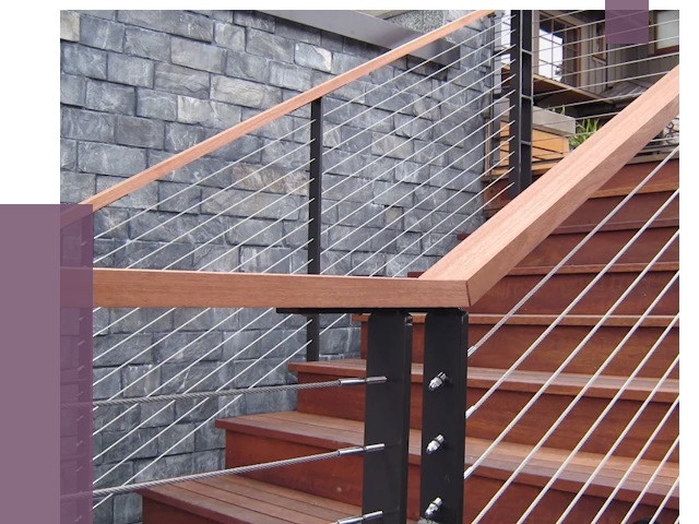 Тросовые перила под ключ в Колпине от 7839 руб.