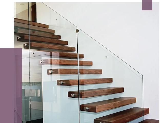 Стеклянные перила для лестницы в Колпине от 14957 руб.