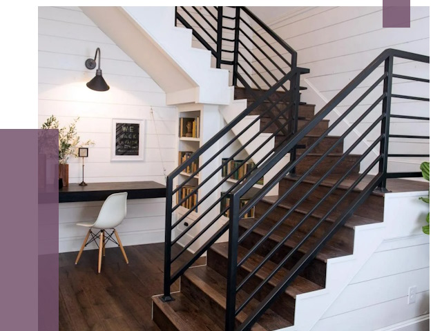 Перила для лестницы в доме в Колпине от 7478 руб. — ПРОЛЁТ-Клп