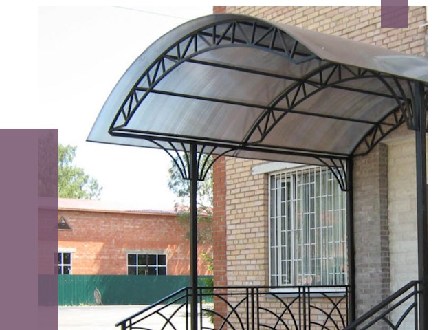 Металлические навесы и козырьки в Колпине от 12894 руб.