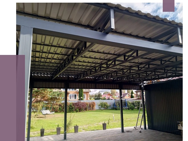 Монтаж навесов в Колпине от 7427 руб. — установка навеса | ПРОЛЁТ-Клп