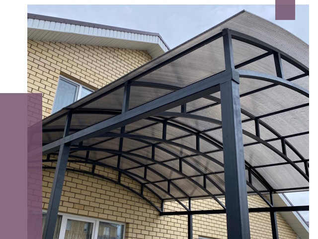 Монтаж козырьков в Колпине от 11604 руб. | ПРОЛЁТ-Клп