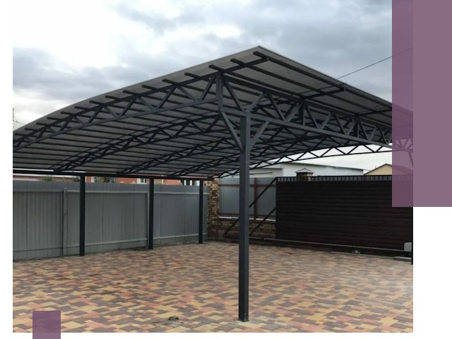 Недорогие навесы под ключ в Колпине — изготовление и монтаж