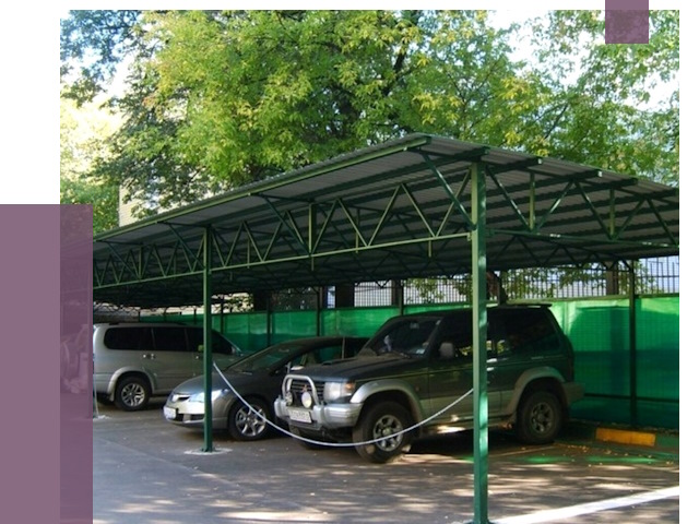 Навесы для парковки в Колпине от 80973 руб. заказать | ПРОЛЁТ-Клп
