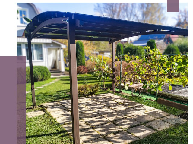 Навесы для дачи в Колпине от 12842 руб. под ключ — ПРОЛЁТ-Клп