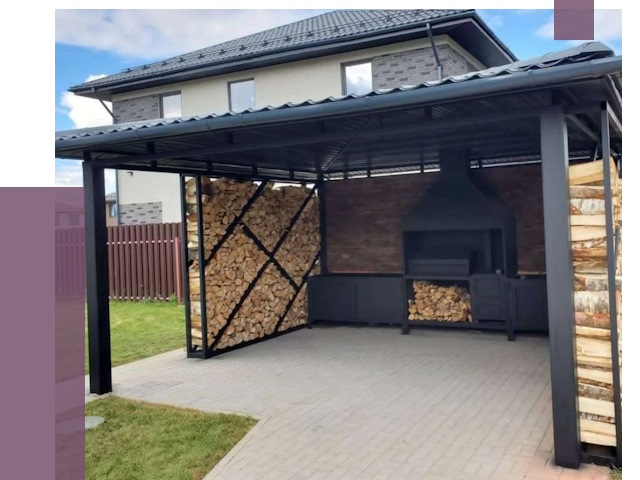 Навесы для барбекю в Колпине от 12842 руб. под ключ | ПРОЛЁТ-Клп