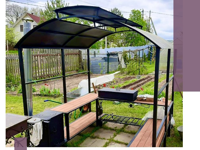 Навесы для барбекю в Колпине: изготовление, монтаж и демонтаж