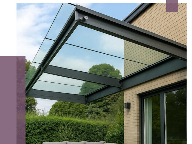 Стеклянные навесы и козырьки в Колпине от 12378 руб.