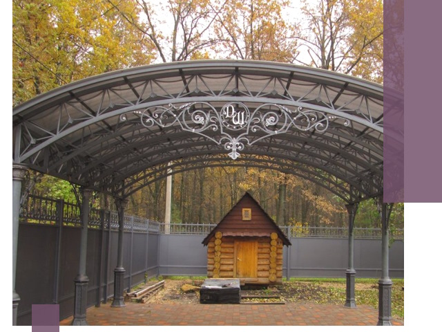 Кованые навесы премиум-класса под заказ в Колпине