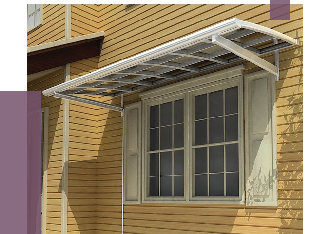 Козырьки над окнами в Колпине от 7685 руб. — монтаж, покупки | ПРОЛЁТ-Клп