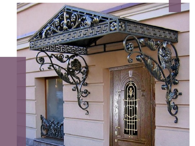 Кованые козырьки в Колпине под ключ от 12842 руб. — ПРОЛЁТ