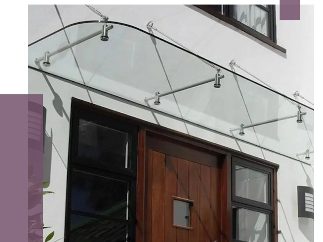 Стеклянные козырьки в Колпине от 19083 руб. | ПРОЛЁТ-Клп