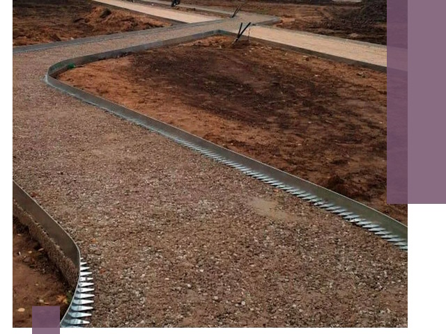 Металлические бордюры под ключ в Колпине — изготовление и монтаж