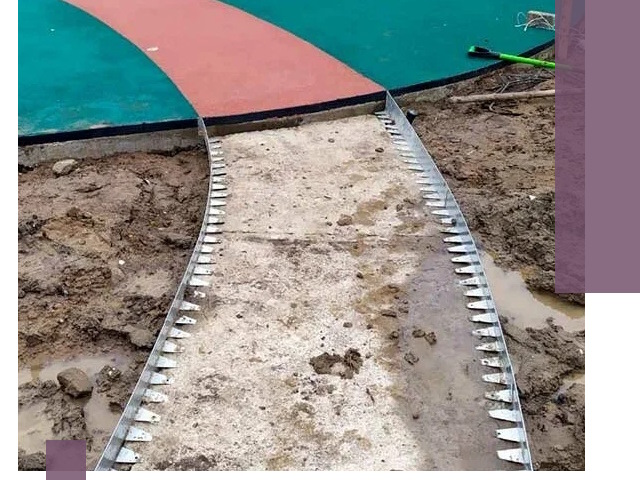 Металлические бордюры для дорожек в Колпине — монтаж и изготовление