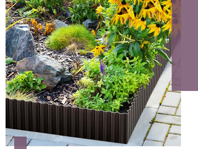 Металлические бордюры для клумб в Колпине — производство и монтаж